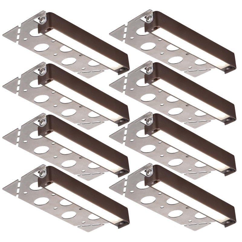LEONLITE 8-Pack 7 Inch LED Hardscape Lighting, Update Retaining Wall Lights, LED Landscape Lighting, 12-24V AC/DC Paver Light Low Voltage, 3W/4W/5W Dimmable Outdoor Step Lights, 5000K Daylight, ETL - Image 1